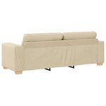 Canap'3 places crème de 180 cm en tissu