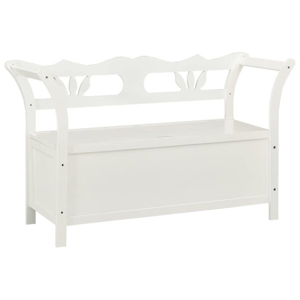 vidaXL Banc Blanc 107x45x75 5 cm Bois de sapin solide