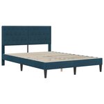 vidaXL Cadre de lit avec tête de lit Bleu 140 x 190 cm Velours