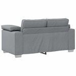 vidaXL Ensemble de Canapés 2 Pièces Gris clair 219 x 77 x 82 cm tissu