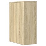 vidaXL Armoire de salle de bain étroite avec roulettes chêne sonoma