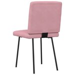 vidaXL Chaises à manger lot de 6 rose velours