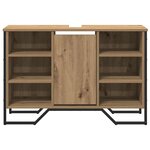 vidaXL Cabinet de Lavabo avec stockage Chêne artisanal 91 x 35 x 60 cm