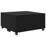 vidaXL Table basse Chêne noir 75 x 75 x 38 cm Bois d'ingénierie