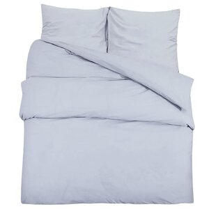 vidaXL Ensemble de housse de couette Gris 260x240 cm Microfibre légère