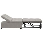 vidaXL Canapé-lit escamotable Gris clair 194 x 67 x 82 cm Microfibre