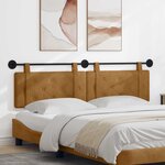 vidaXL Tête de lit suspendue Marron Velours