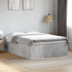 vidaXL Cadre de lit sans matelas gris béton 120x190 cm