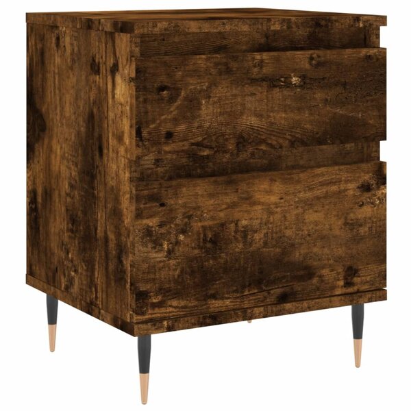 vidaXL Table de chevet chêne fumé 40x35x50 cm bois d’ingénierie