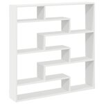 vidaXL Étagère cube murale 7 compartiments blanc bois d'ingénierie