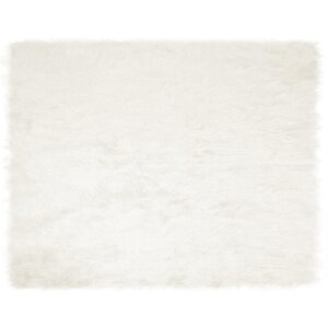 vidaXL Tapis en fausse Tafalla Blanc 200 x 280 cm Polyester
