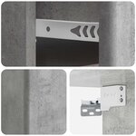 vidaXL Cabinet de chevet mural 2 Pièces Gris béton 34 5 x 33 x 20 cm