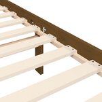 vidaXL Cadre de lit avec tête de lit marron miel 200x200cm bois massif