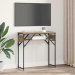 vidaXL TableConsole Chêne artisanal 75x30x75cm Bois d'ingénierie