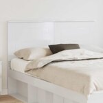 vidaXL Tête de lit Blanc brillant 140 cm Bois d'ingénierie