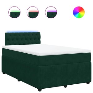 vidaXL Sommier à lattes de lit avec matelas vert foncé 120x190 cm