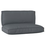 vidaXL Set de coussins de palette 2 Pièces Anthracite 120 x 80 x 12 cm