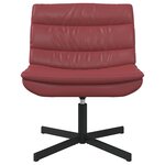 vidaXL Chaise pivotante Rouge bordeaux 63 x 75 x 76 cm PU