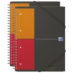 Cahier MEETINGBOOK spirales 160 pages perforées 80g 5x5 21x31 8cm Gris OXFORD