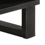 vidaXL Table basse blanc 80x51x40 cm bois de manguier massif