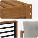 vidaXL Ensemble de canapés d'extérieur 6 pc Gris Naturel et Clair