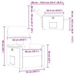 vidaXL Fauteuil inclinable électrique gris nuage tissu
