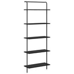 vidaXL Étagère Chêne noir 60 x 24 x 168 cm Bois d'ingénierie