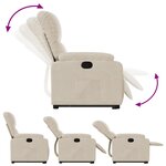 vidaXL Fauteuil inclinable beige tissu microfibre