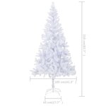 vidaXL Arbre de Noël artificiel pré-éclairé/boules 210 cm 910 branches