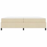 vidaXL Lit à ressorts Crème 200 x 200 cm tissu