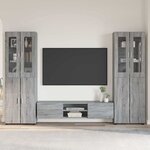 vidaXL Ensemble meuble TV FLORIN Gris Sonoma Bois d'ingénierie