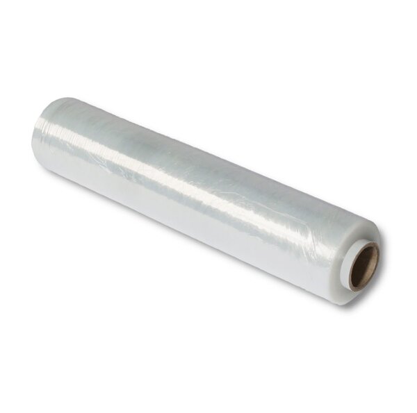 Lot de 1 film étirable manuel transparent 17µ avec mandrin