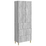 vidaXL Ensemble de Meubles 2 Pièces Sonoma gris 66 x 34 5 x 90 cm