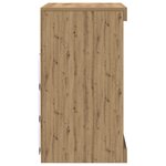 Buffet vidaXL avec lumières LED Chêne artisan 60 5x37x67 cm