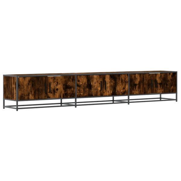 vidaXL Meuble TV chêne fumé 240x35x41 cm bois d'ingénierie