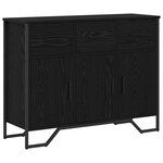 vidaXL Buffet avec tiroir Chêne noir 97 x 32 5 x 74 5 cm