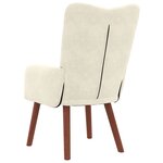 Fauteuil Relaxant en Velours Crème