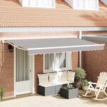 vidaXL Toile de rechange pour store banne Gris clair 400 x 200 cm