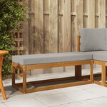 vidaXL Banc de Tabouret Bois d'Acacia Massif Gris Naturel et Clair