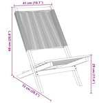 vidaXL Chaises de jardin pliantes lot de 6 noir bois d'acacia massif