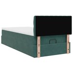 vidaXL Cadre de lit ottoman avec matelas vert foncé 90x190 cm velours