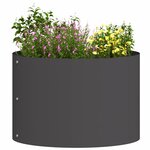 vidaXL Cache-pot de jardin Noir 30 x 30 x 20 cm Acier