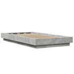 vidaXL Cadre de lit sans matelas gris béton 90x200 cm