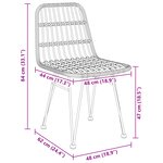 vidaXL Set de Salle à Manger de Jardin 5 Pièces Noir Poly Rattan