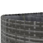 vidaXL Salon de jardin 9 Pièces avec coussins gris résine tressée
