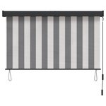 vidaXL Store enrouleur Anthracite et blanc 120 x 250 cm
