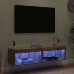 vidaXL Meubles TV Montage mural 2 Pièces Chêne artisanal 60 x 30 x 30 cm
