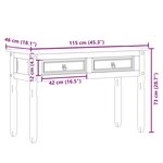 vidaXL Table console Corona 115x46x73 cm bois de pin massif