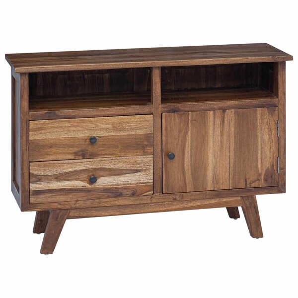 vidaXL Buffet avec tiroir Naturel 100 x 30 x 68 cm Bois de teck massif