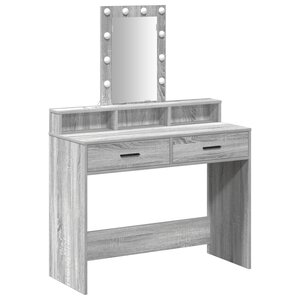 vidaXL Table de Toilette Gris 100 x 41 x 140 cm Bois d'ingénierie